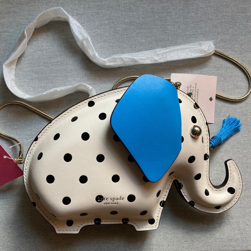 kate spade tiny cabana dot elephant crossbody bag (NWT)